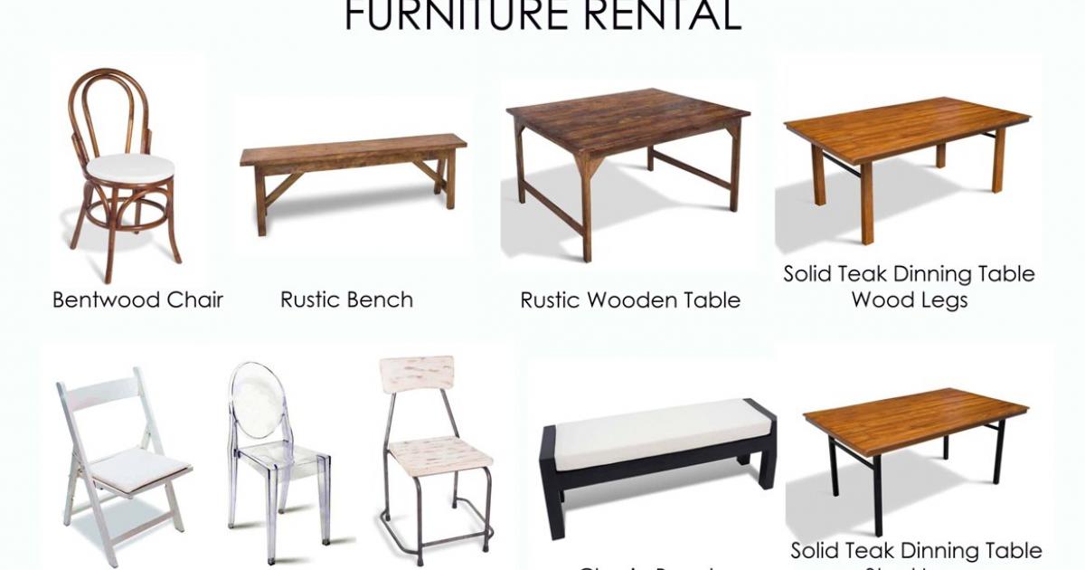 furniture wedding rental 