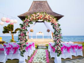 arch flower one side full