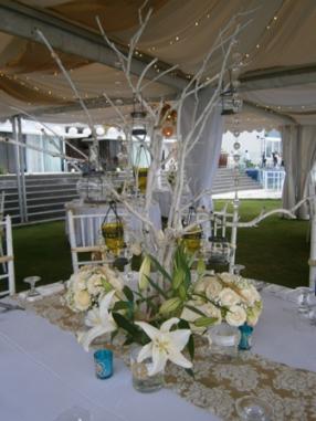 Vintage flower centerpiece